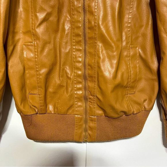 Maternity Faux Leather Vintage Full Zip Jacket Medium - Picture 4 of 15